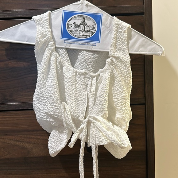 Crop tie front top - Picture 2 of 4